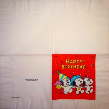 BF-068 Known Figures - 3-ply - Hallmark 1989 - Peanuts - Snoopy - 34x34cm